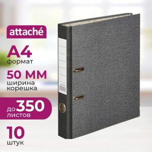 Папка-регистратор 50мм с мет.уг.мрамор ч/б, в уп.10шт,бум./бум