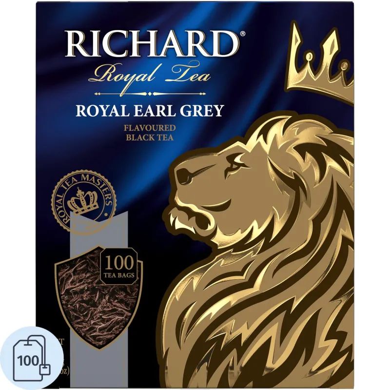 Чай Richard Royal Earl Grey черный, 100 пакетиков 13944