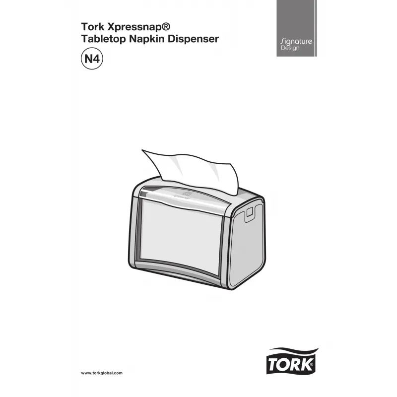 Диспенсер для салфеток Tork Xpressnap N4 настольный 272613 серый