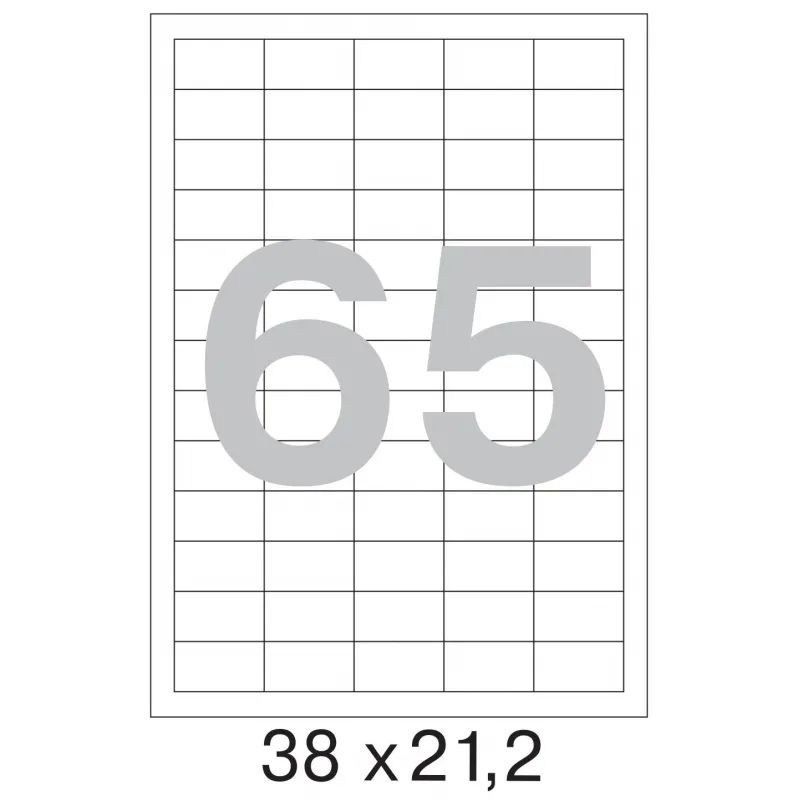Этикетки самокл. ProMEGA Label BASIC 38х21,2 мм/65 шт. на листе А4 (100л