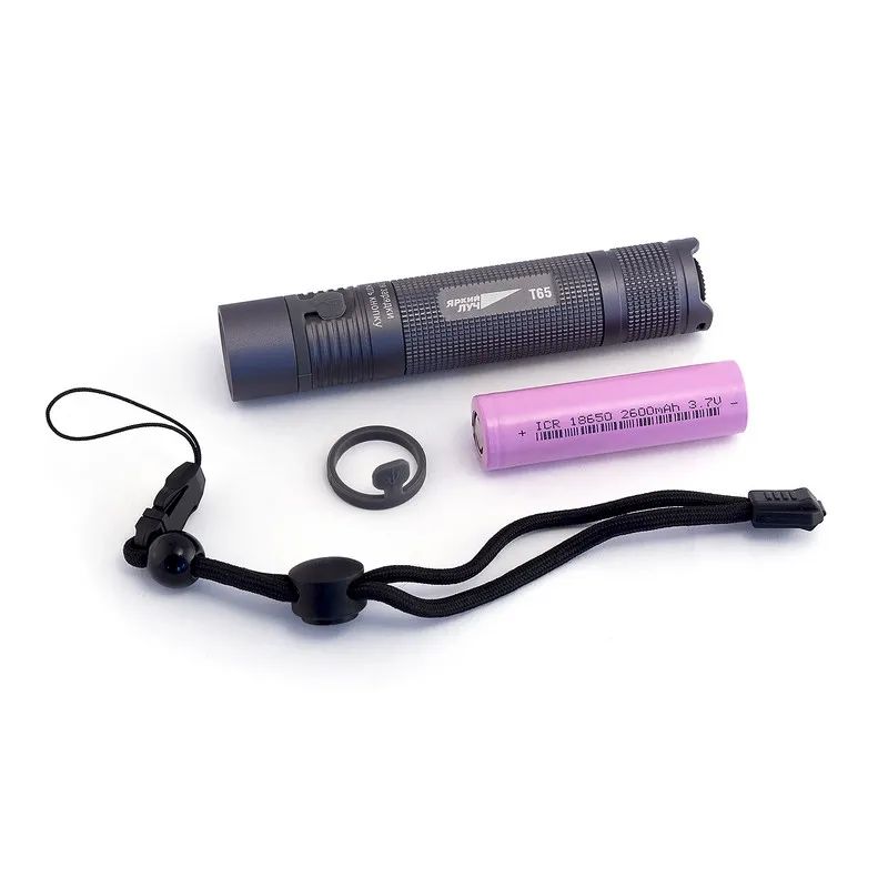 Фонарь ЯРКИЙ ЛУЧ T65 ESCORT CREE XM-L2, 3реж., встр. ЗУ micro-USB