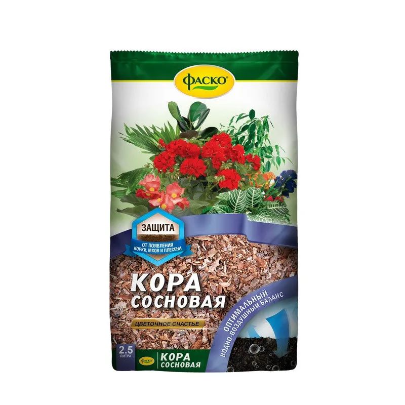 Кора сосновая Цветочное Счастье 2,5л Фаско