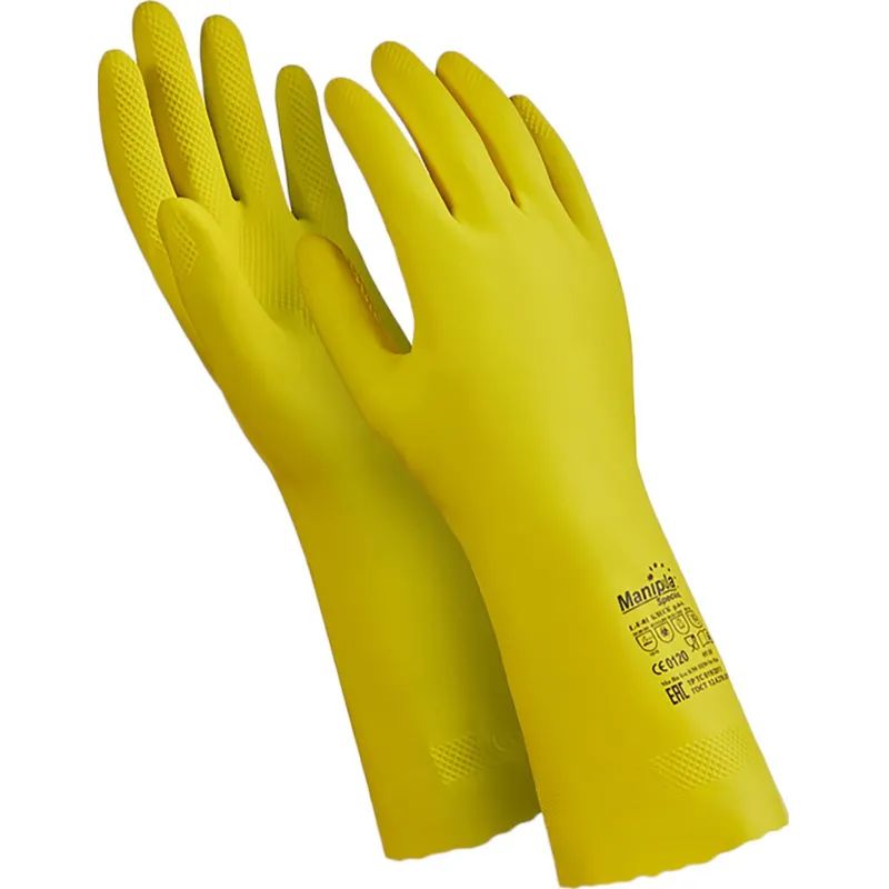 Перчатки защитные латекс Manipula БЛЕСК (L-F-01/CG-941) р.9-9,5 (L),ПС