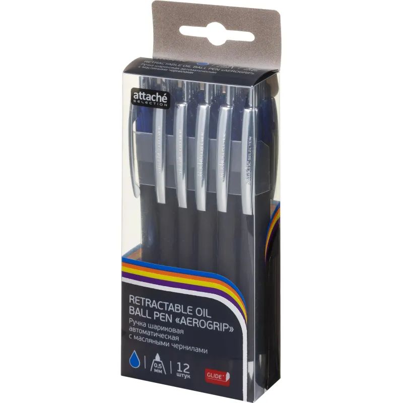 Ручка шариковая автомат. Attache Selection GlideAerogrip   0,5,син