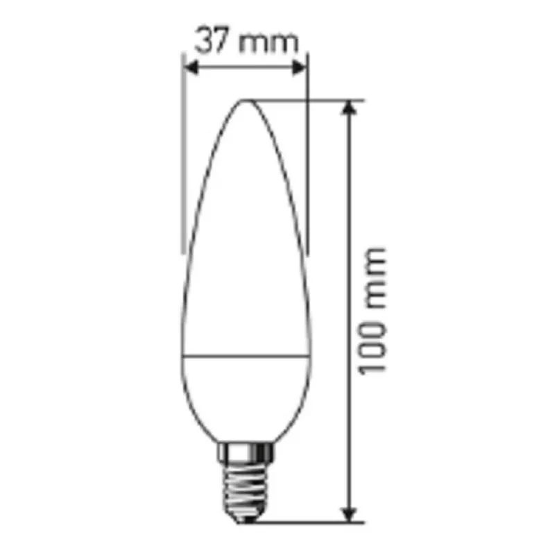 Лампа светодиодная Эра 7W E14 4000k нейт.бел.свеча LED B35-7W-840-E14