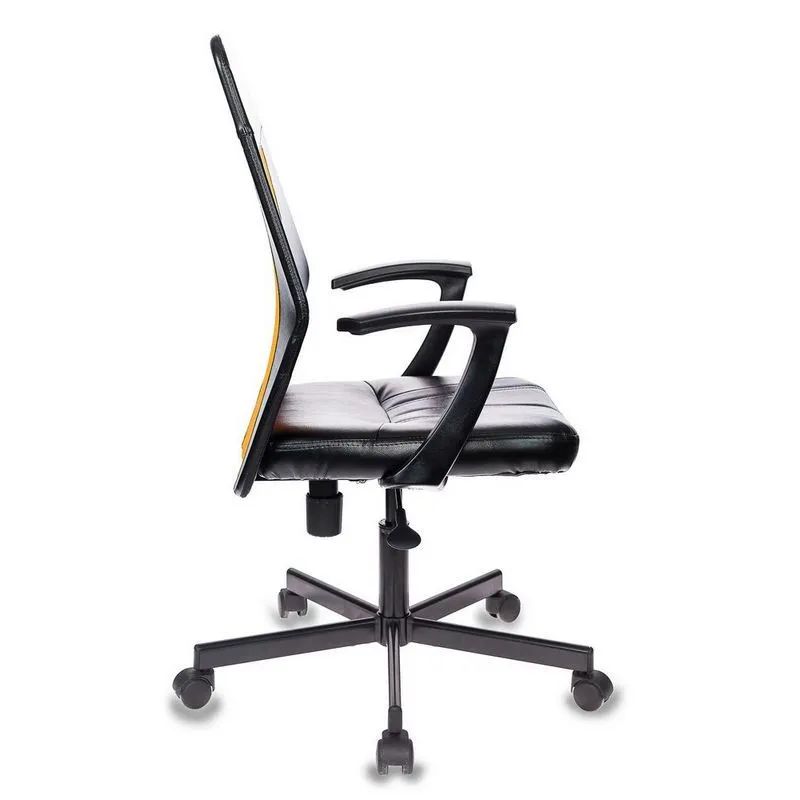 Кресло VB_EChair-225 PTW к/з черный, сетка оранжевая (TW38-3)