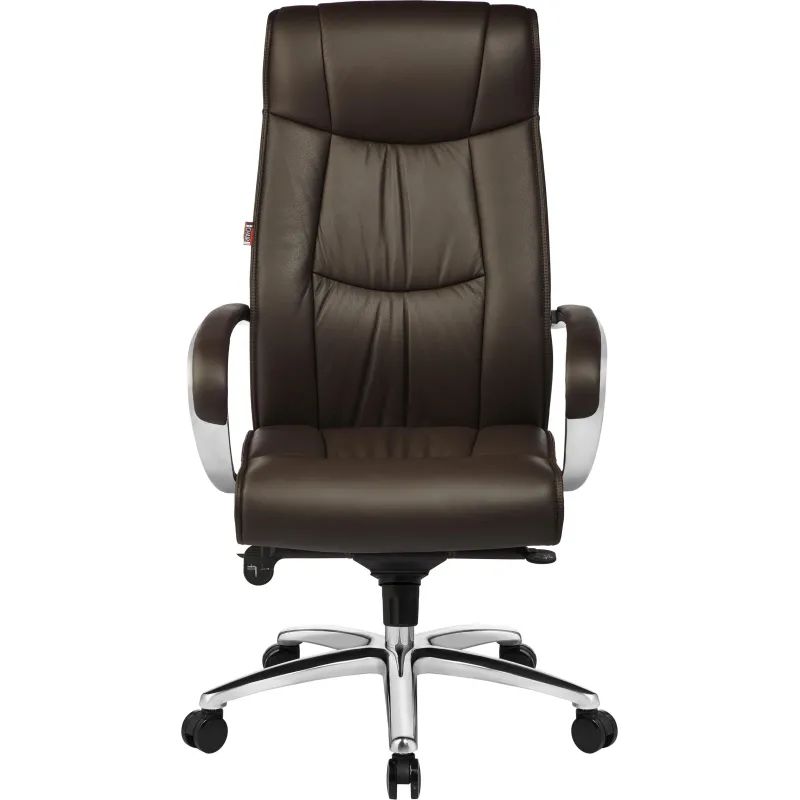 Кресло BN_Fc_Руководителя Echair-534 TL кожа коричневая, хром