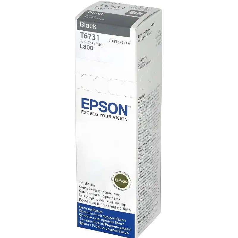 Чернила Epson T6731 C13T67314A/C13T673198 чер. для L800