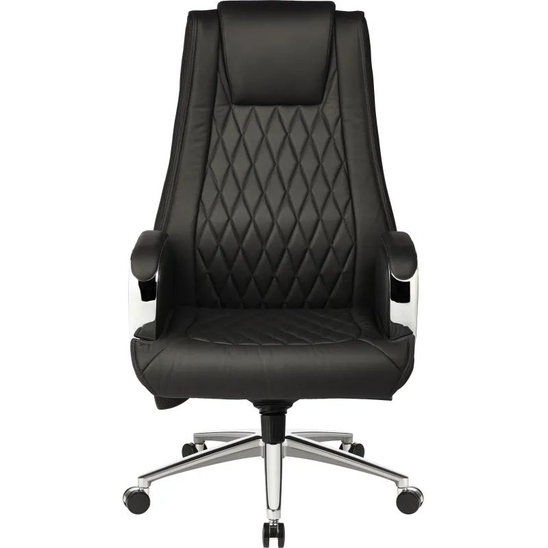 Кресло BN_Jl_Руководителя Echair-518 ML кожа черная, хром