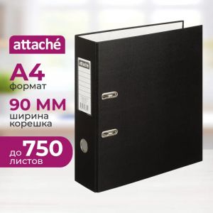 Папка-регистратор с арочн.мех.AttacheSelection Экономи 90мм,чер,ПБП1,карм.к