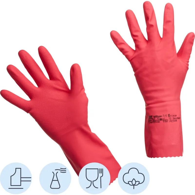 Перчатки резиновые Vileda Profes латекс красный рXL 102589/174348,ПС