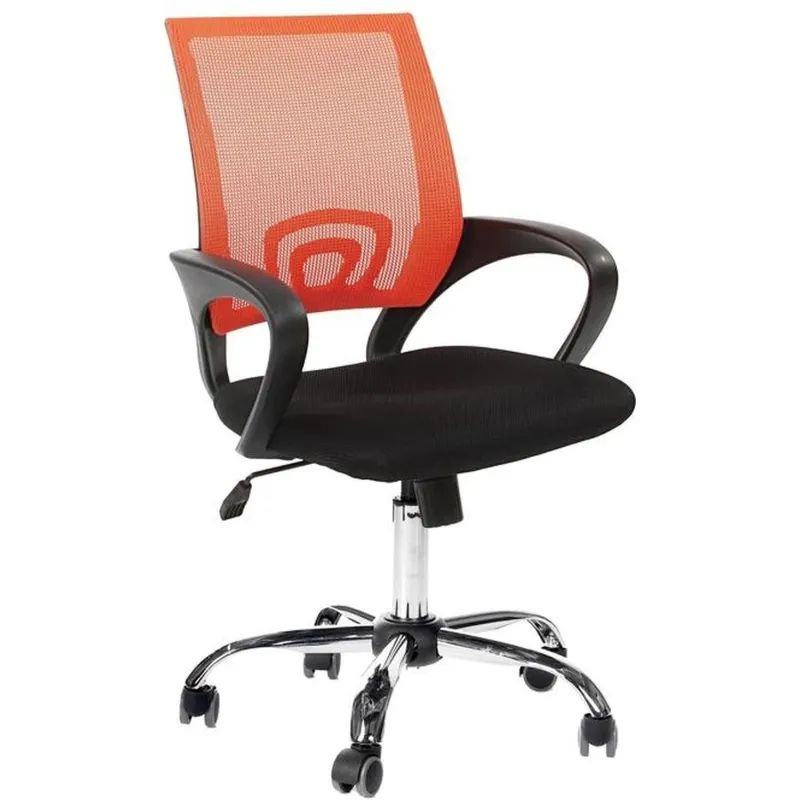 Кресло VT_EChair-304 TC Net ткань черн/сетка оранж, хром