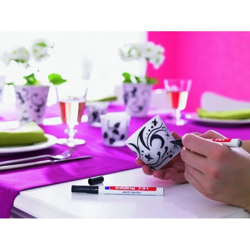 Маркер лаковый EDDING E-751/49 белый, 1-2мм, мет. корп