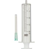 Шприц 2-комп. однораз. 20мл LS 21G(0,8х40) прил. 80шт/уп BD