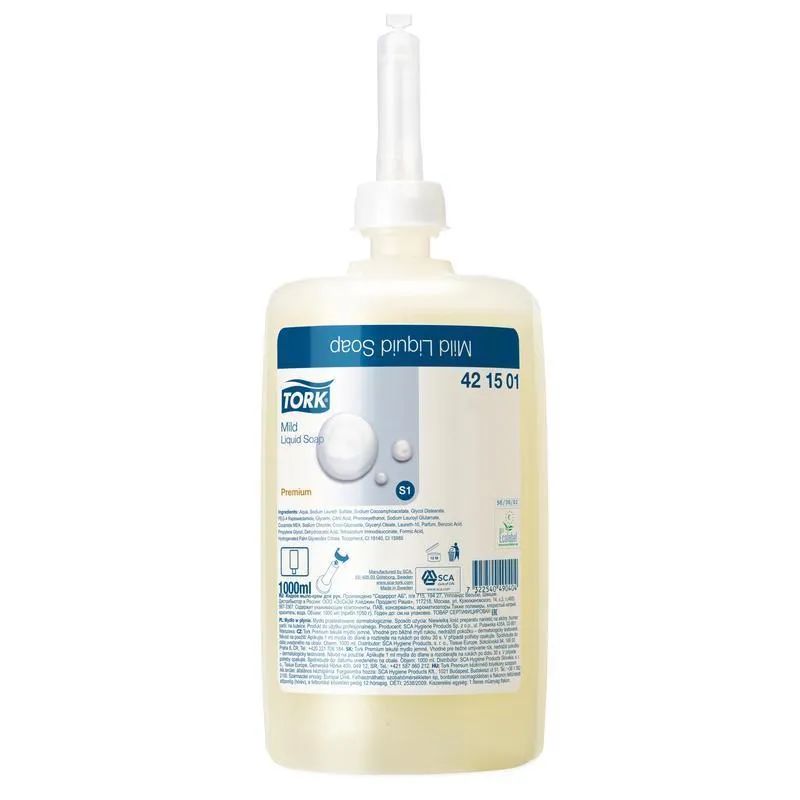 Картридж с жидким мылом Tork S1 крем 1л, 421501/420501
