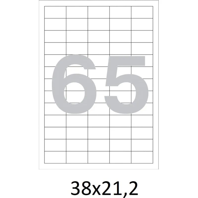 Этикетки самокл. ProMEGA Label BASIC 38х21,2 мм/65 шт. на листе А4 (100л