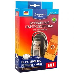 Пылесборник бумажный для пылесосов Topperr EX 1(5 шт.в ед.)