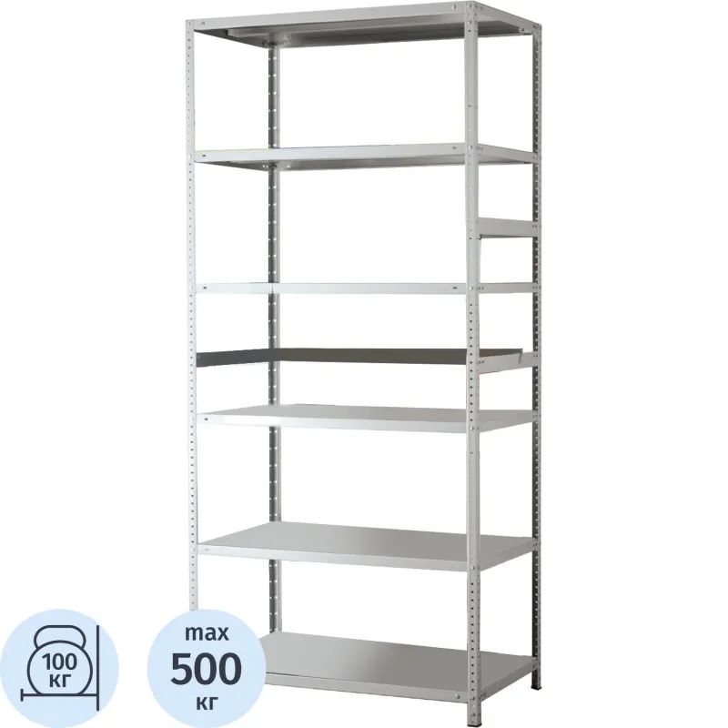 Стеллаж металлический MS Standart 220/100x50/6 полок