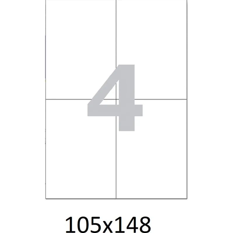 Этикетки самокл. ProMEGA Label BASIC 105х148 мм./4 шт. на лис.А4(100л./уп)