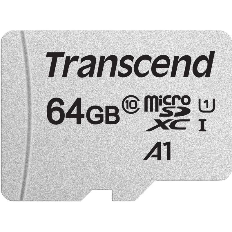 Карта памяти Transcend 300S microSDXC 64Gb UHS-I Cl10 +ад, TS64GUSD300S-A