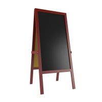 Штендер темное дерево, магнитно-меловая чёрная поверхность 480х900