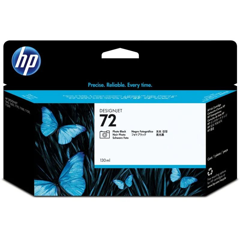 Картридж струйный HP 72 C9370A чер. фото для DgnJ T610/770/1100/1120