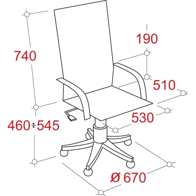 Кресло BN_Fc_Руководителя Echair-534 TL кожа коричневая, хром