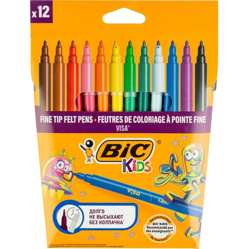 Фломастеры 12цв., Bic, 888695