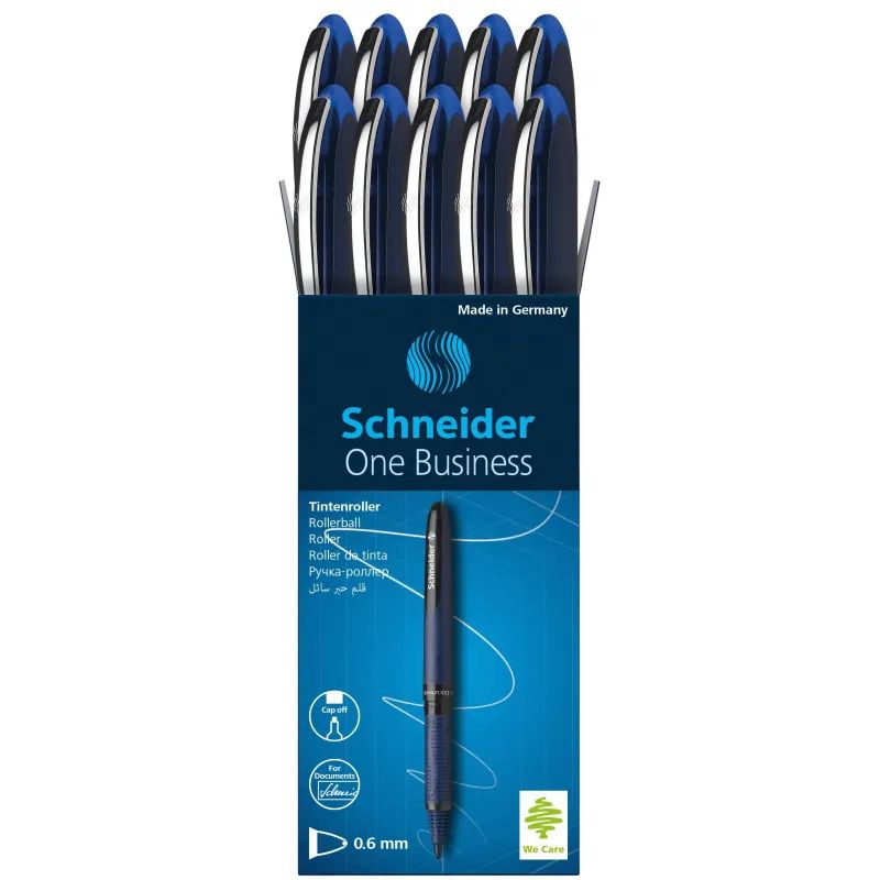 Роллер SCHNEIDER One Business 183003 синий, 0,6 мм