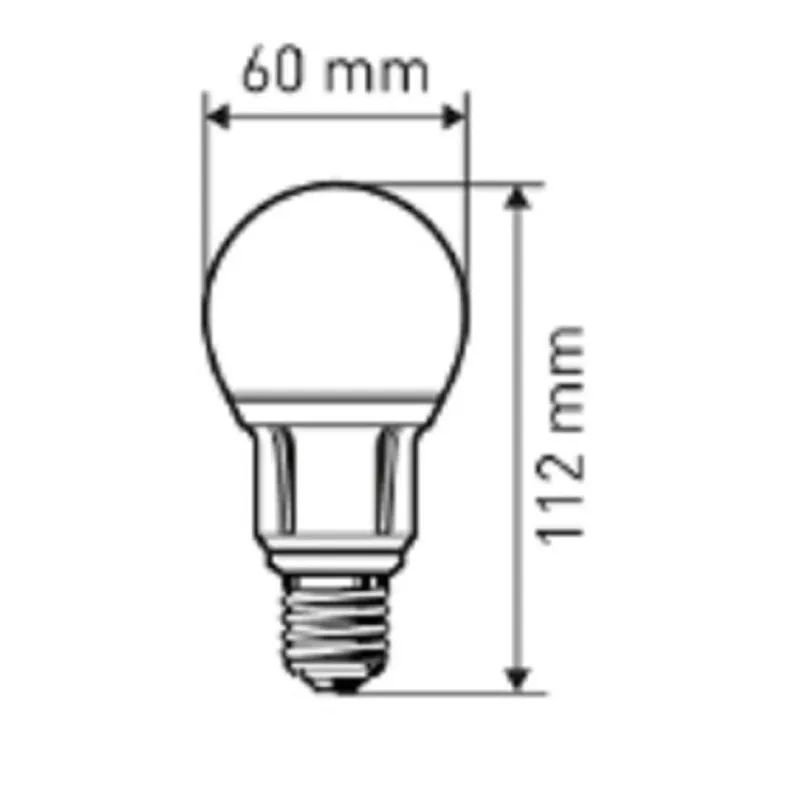 Лампа светодиодная Эра 13W E27 2700k тепл.бел. ст.колба LED A60-13W-827-E27