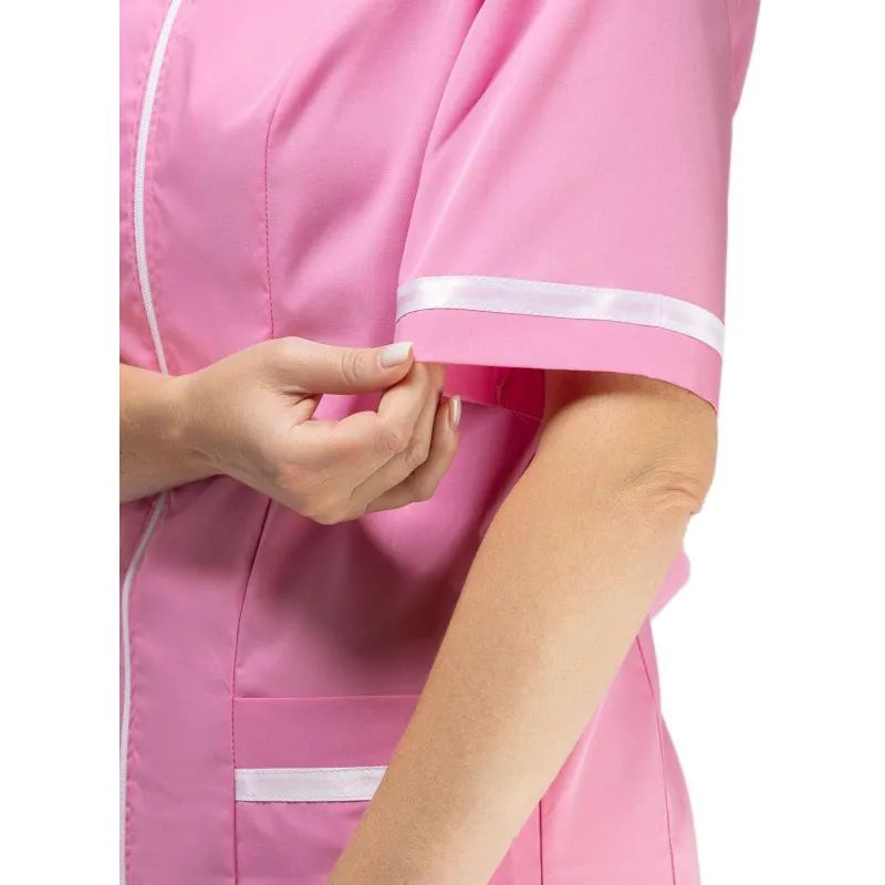 Халат для медицинского персонала м09-ХЛ розовый (р.44-46) 158-164