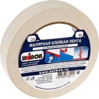 Клейкая лента малярная 25мм х 50м, креппированная