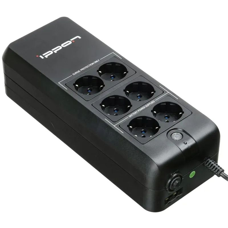 ИБП Ippon Back Verso 800 800ВА 420Вт EURO(4+2) черный