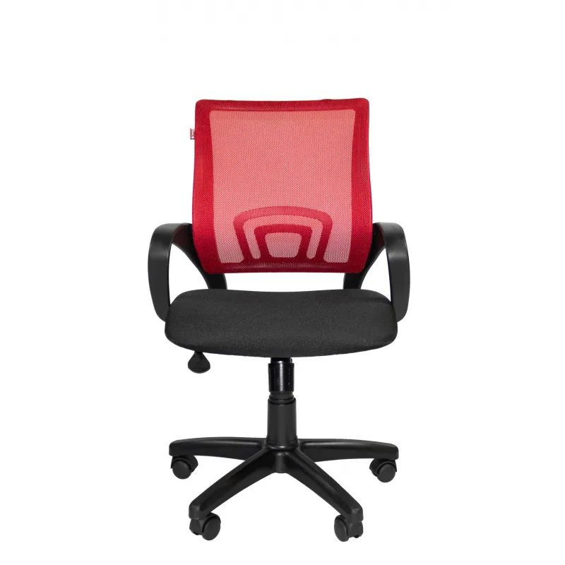 Кресло VT_EChair-304 ткань черн TW11/сетка красн,DW69 пласт.