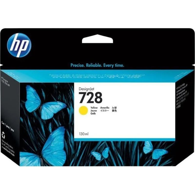 Картридж струйный HP 728 F9J65A жел. 130мл для DJ T730/T830