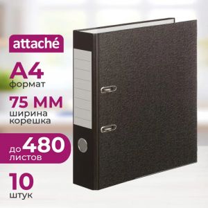 Папка-регистратор 75 мм (+/- 5 мм)с мет.уг.мрамор ч/б, в уп.10шт,бум./бум