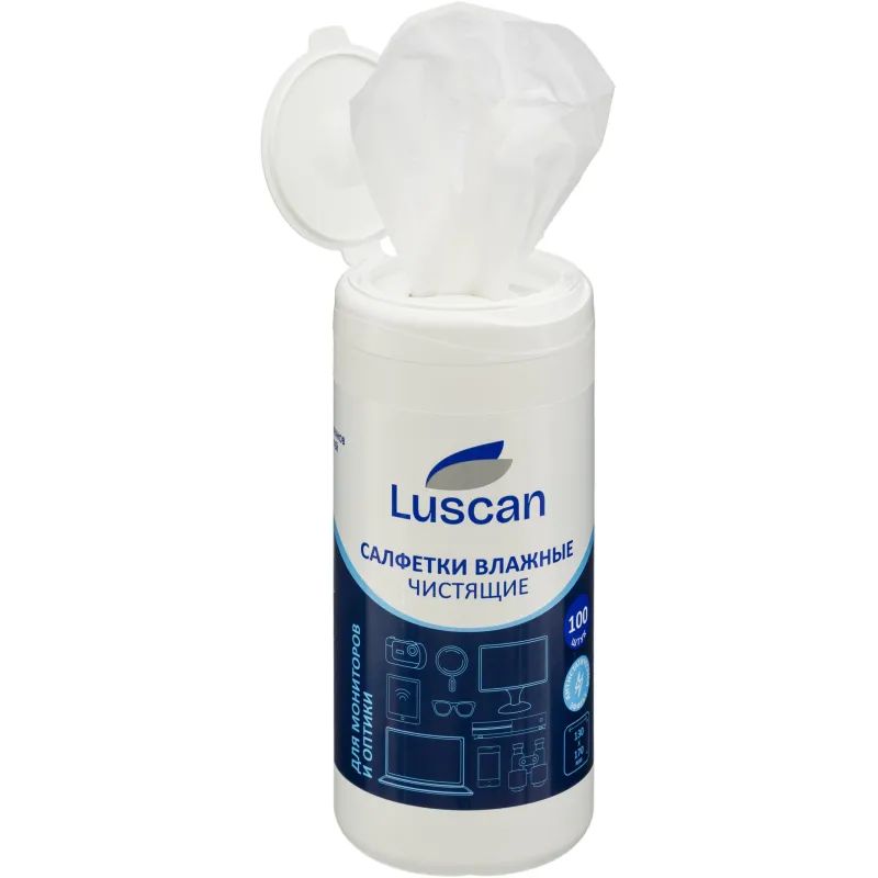 Салфетки д/экранов Luscan, туба, 100 шт, 130х170