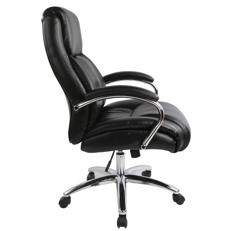 Кресло BN_Dp_EChair-585 TR рецикл.кожа черный, хром