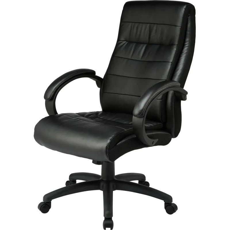 Кресло BN_Dp_EChair-648 TPU кожзам черный, пластик черный