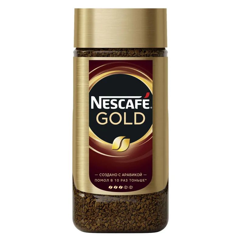 Кофе Nescafe Gold раств.субл.190г стекло,43916