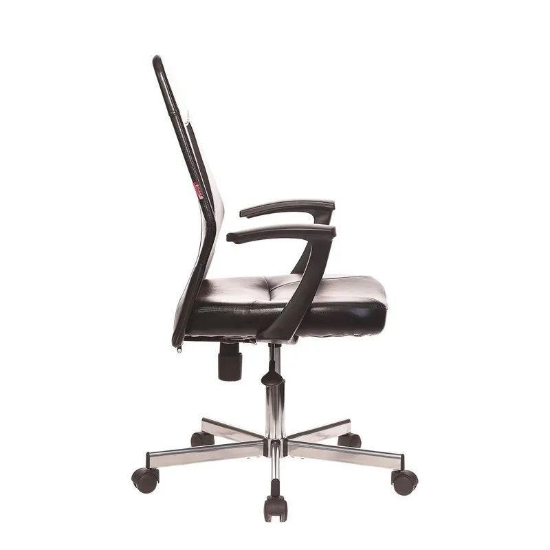 Кресло VB_EChair-225 DSL PTW к/з черный, сетка черная, хром