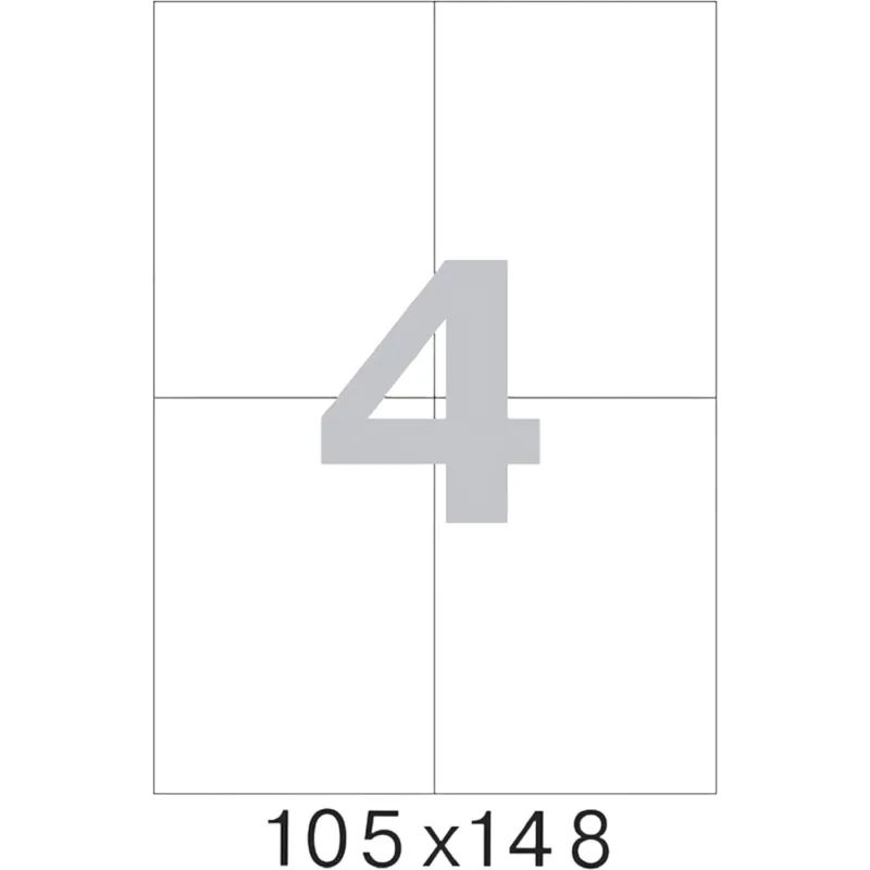 Этикетки самокл. ProMEGA Label BASIC 105х148 мм./4 шт. на лис.А4(100л./уп)