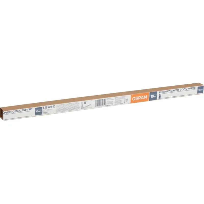 Лампа люминесцентная Osram люминесц. L 18W/640 G13 4000К хол.бел. 25шт/уп