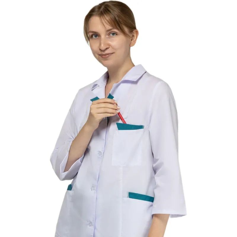 Костюм для медицинского персонала м01-КБР жен. цв.бел/бир (р.44-46) 158-164
