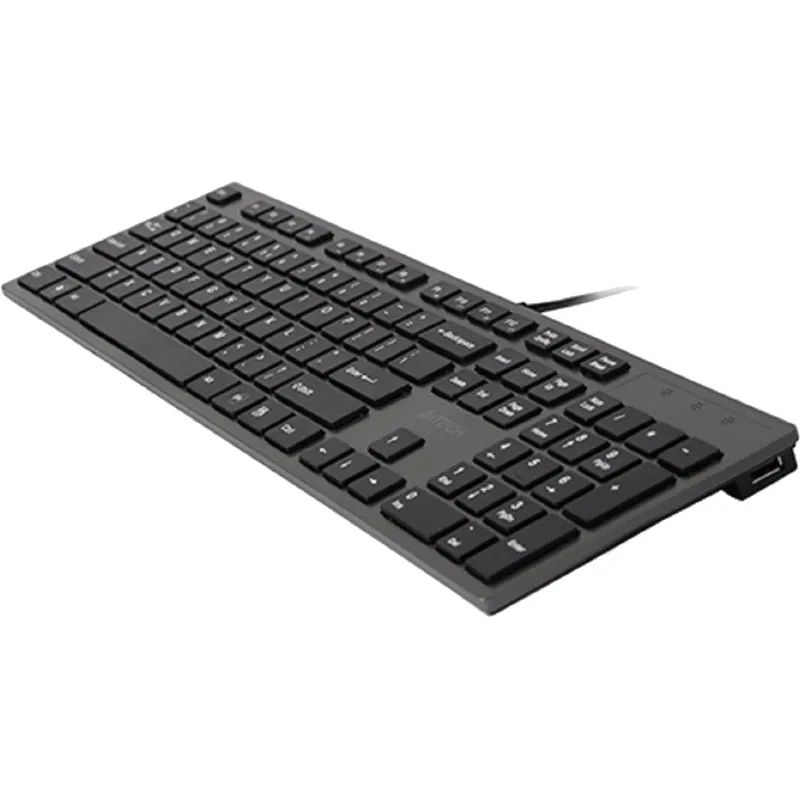 Клавиатура A4 KV-300H серый/черный USB slim