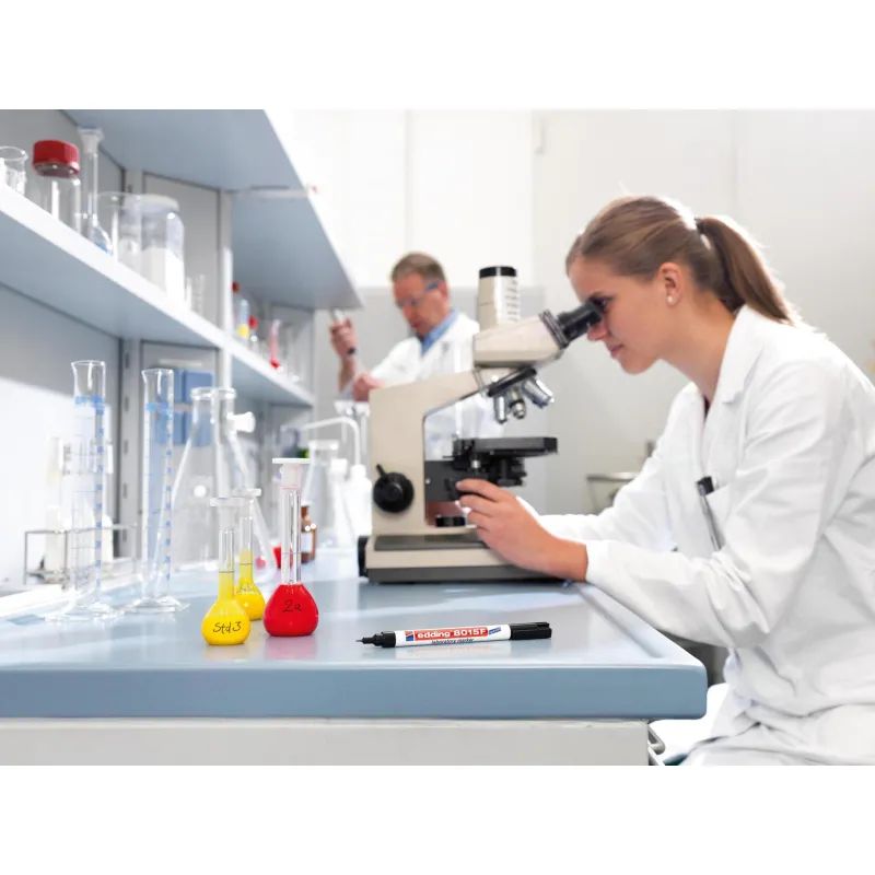 Маркер лабораторный EDDING E-8015 F черный 0,75 мм перманент