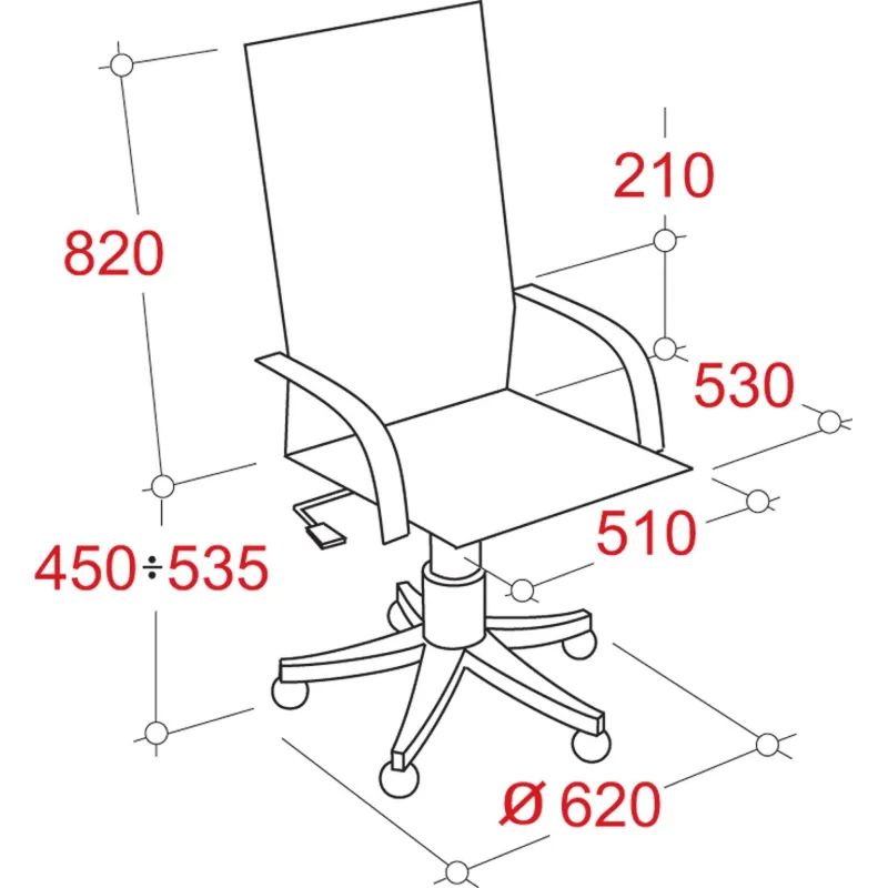 Кресло BN_Fc_Руководителя Echair-528 ML кожа черная, алюминий