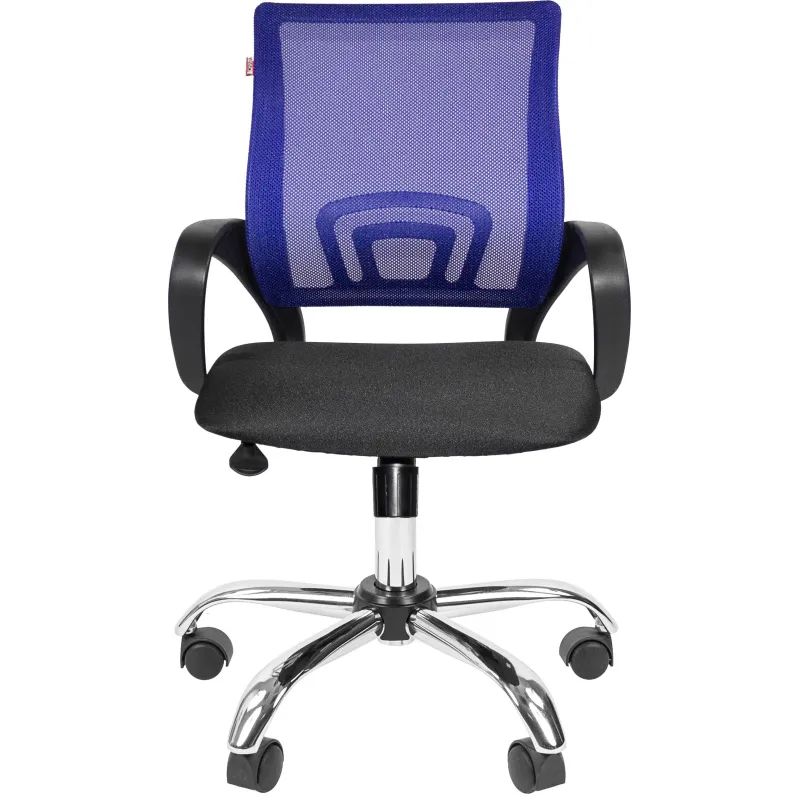 Кресло VT_EChair-304 TC Net ткань черн/сетка синий, хром