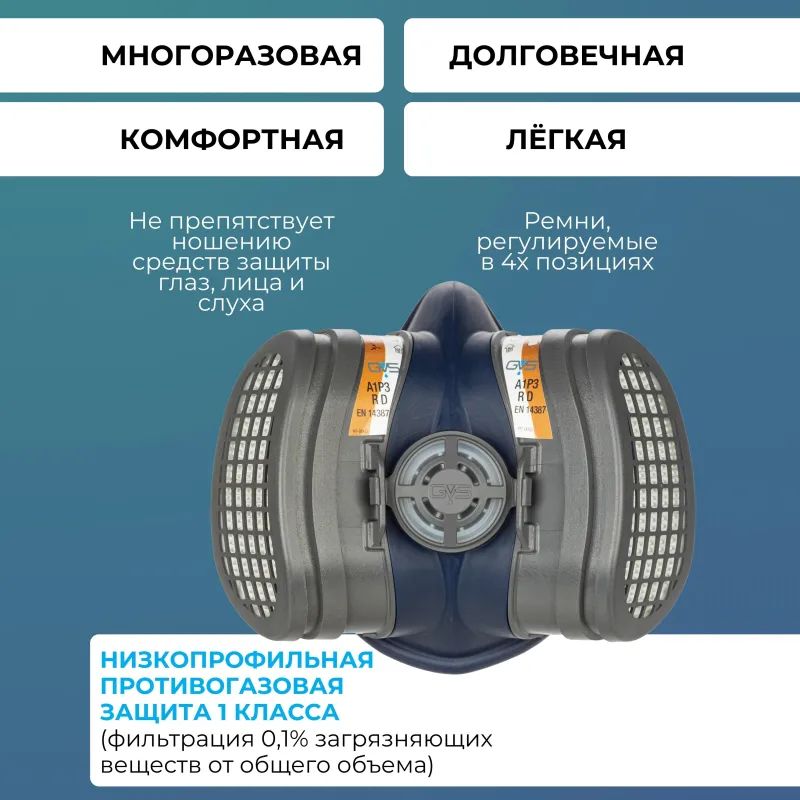 Полумаска ELIPSE A1P3 S/M малый/средний (арт производителя SPR338IFUE)