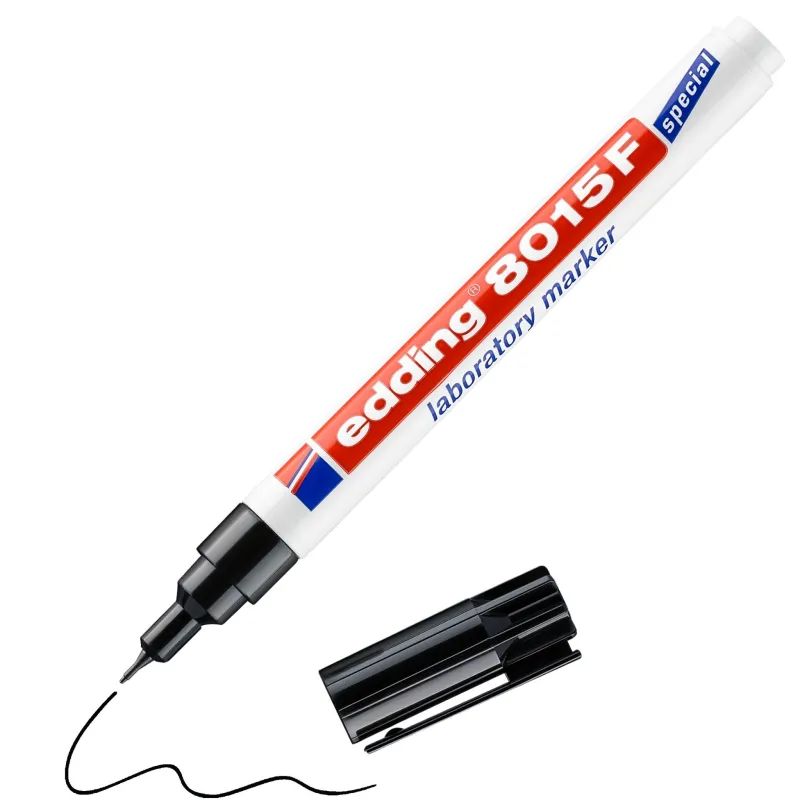 Маркер лабораторный EDDING E-8015 F черный 0,75 мм перманент